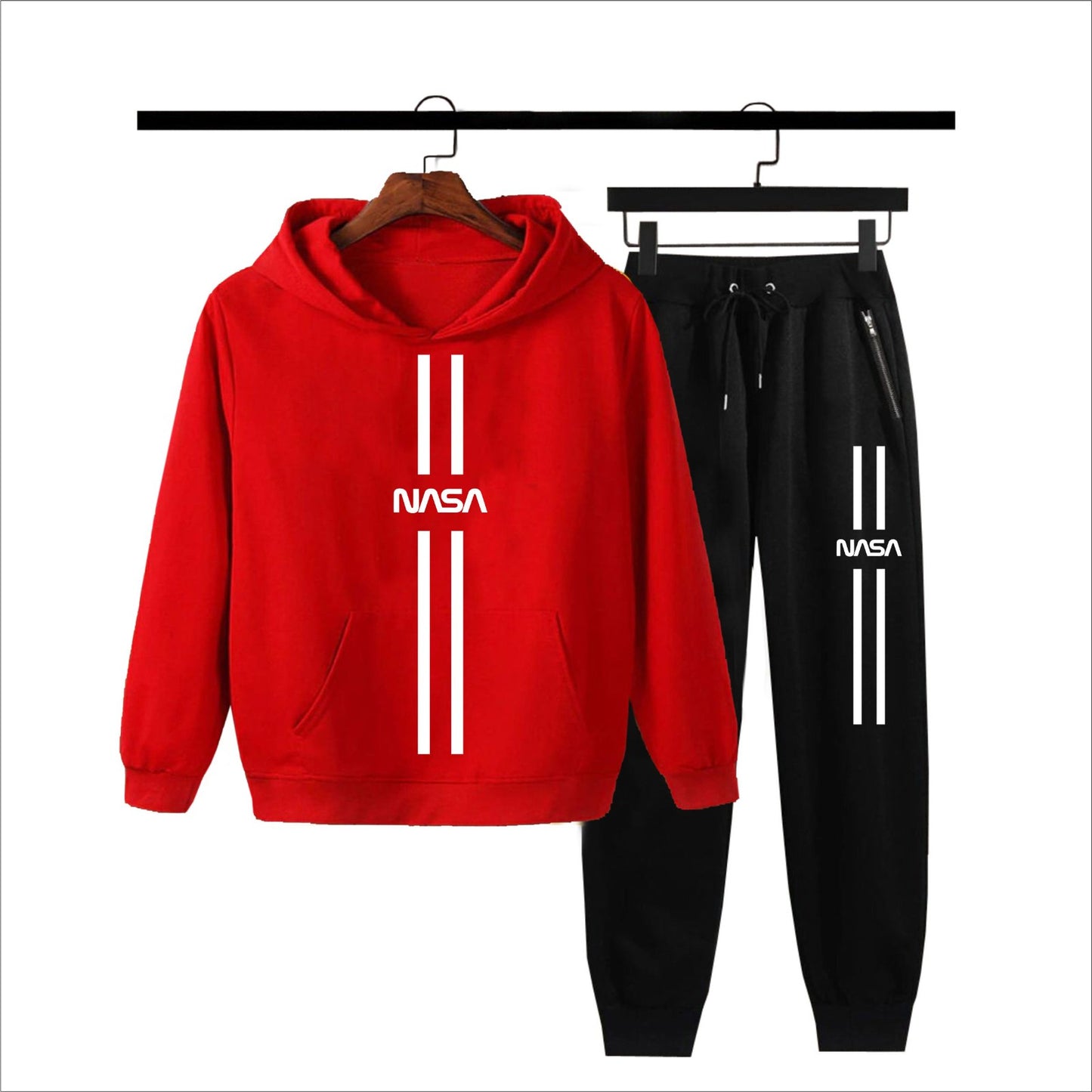 NASA PRINTED Winter Casual Printed Hoodie + Trouser Track Suit for mens
