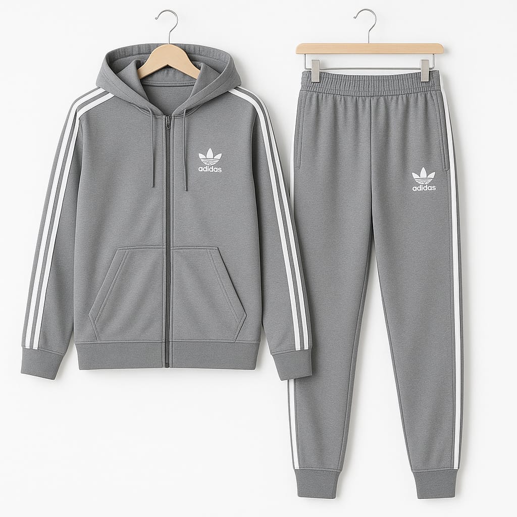 Adidas Men’s Classic Tracksuit Set (Jacket + Trouser) – Premium Sportswear in Black, Blue & More Colors