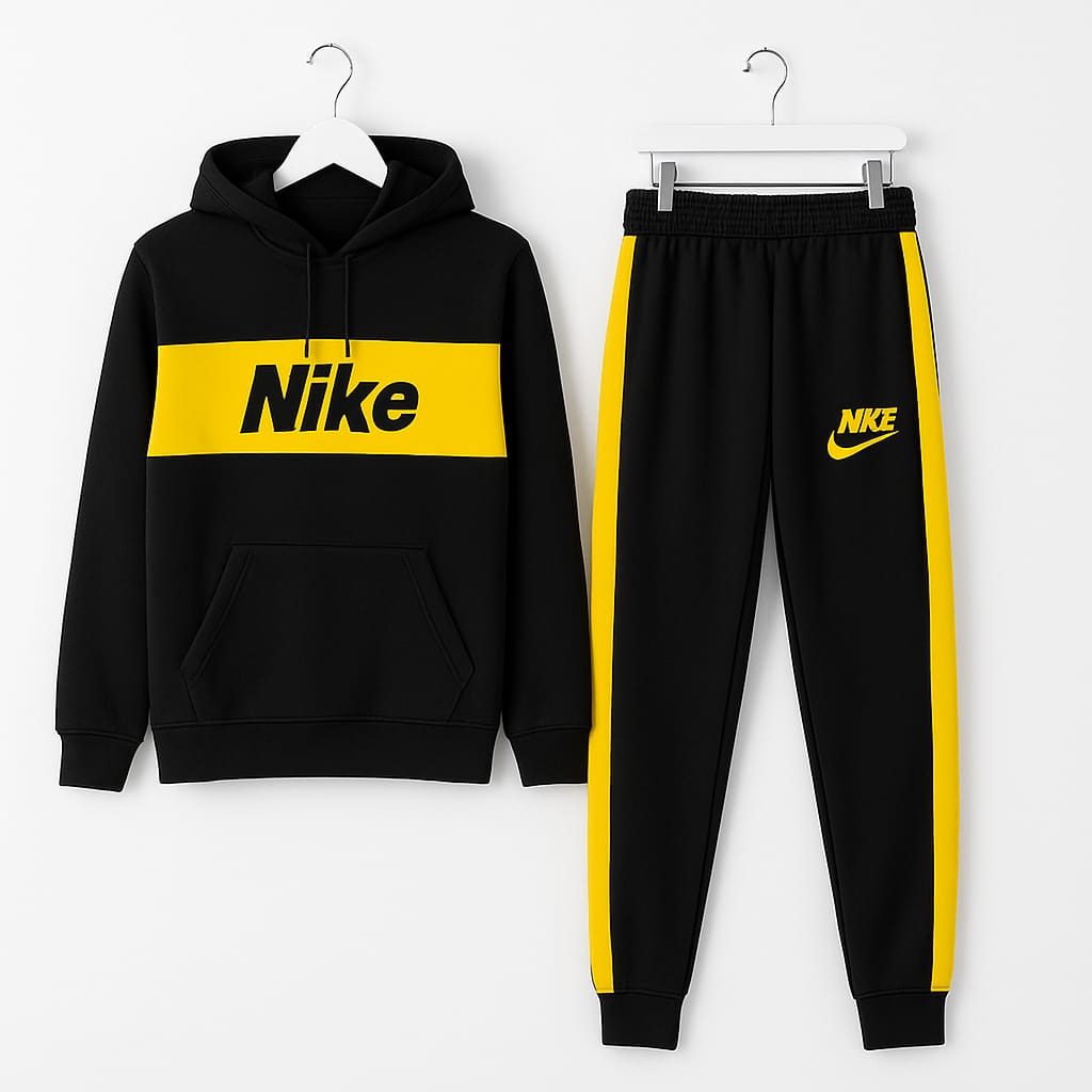Nike Men’s Premium Tracksuit Set  – Stylish Sportswear in Frozy, Brown, Black, Blue & More Colors
