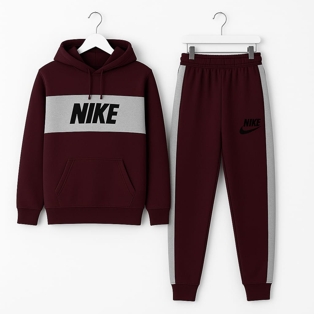 Nike Men’s Premium Tracksuit Set  – Stylish Sportswear in Frozy, Brown, Black, Blue & More Colors
