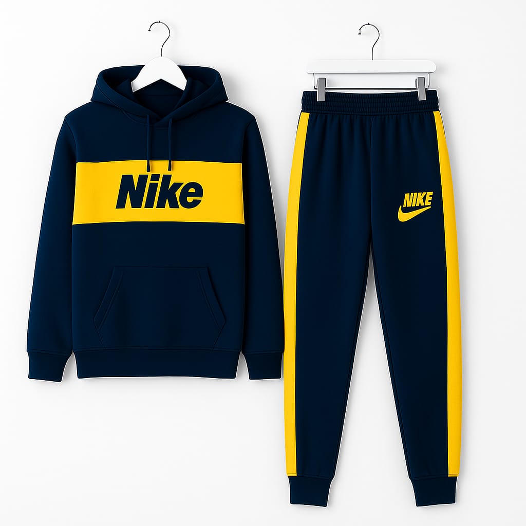 Nike Men’s Premium Tracksuit Set  – Stylish Sportswear in Frozy, Brown, Black, Blue & More Colors
