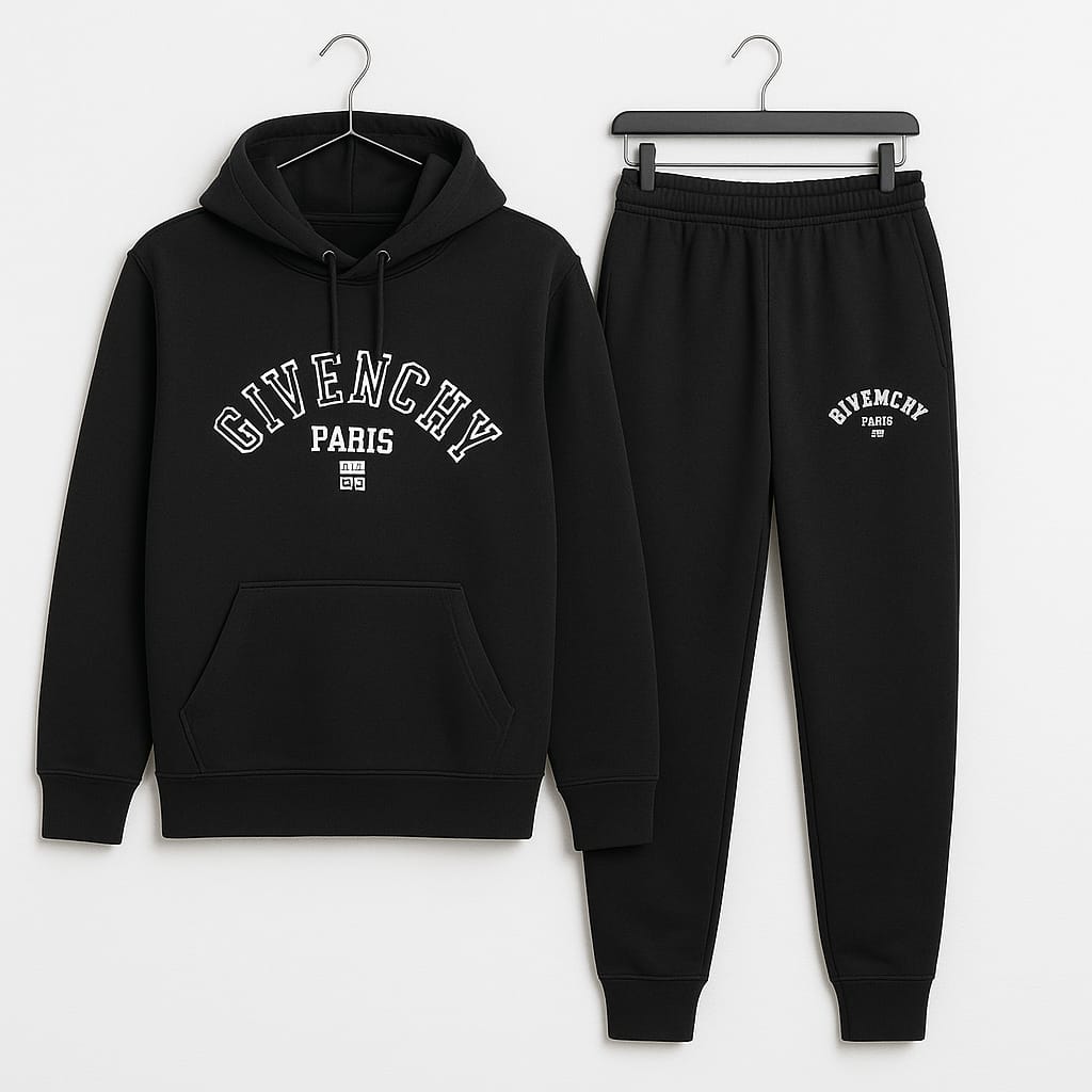 Winter Givenchy Paris Yellow & Black Premium Tracksuit – Stylish Casual Wear for Men