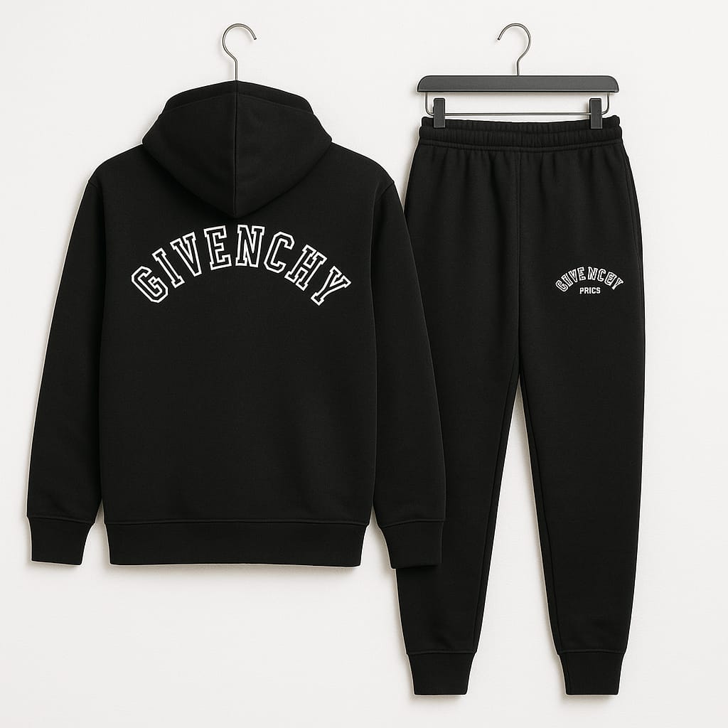 Winter Givenchy Paris Yellow & Black Premium Tracksuit – Stylish Casual Wear for Men